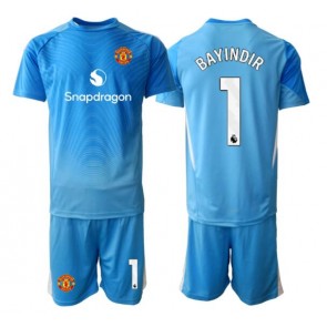Manchester United Altay Bayindir #1 Brankářské Dětské Domácí dres komplet 2025-26 Krátký Rukáv (+ trenýrky)